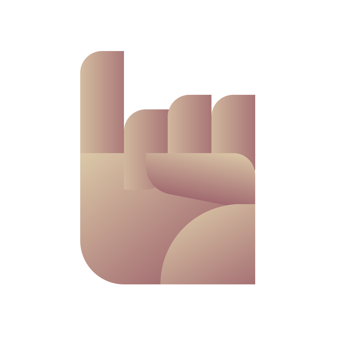 deco color style sign language i icon