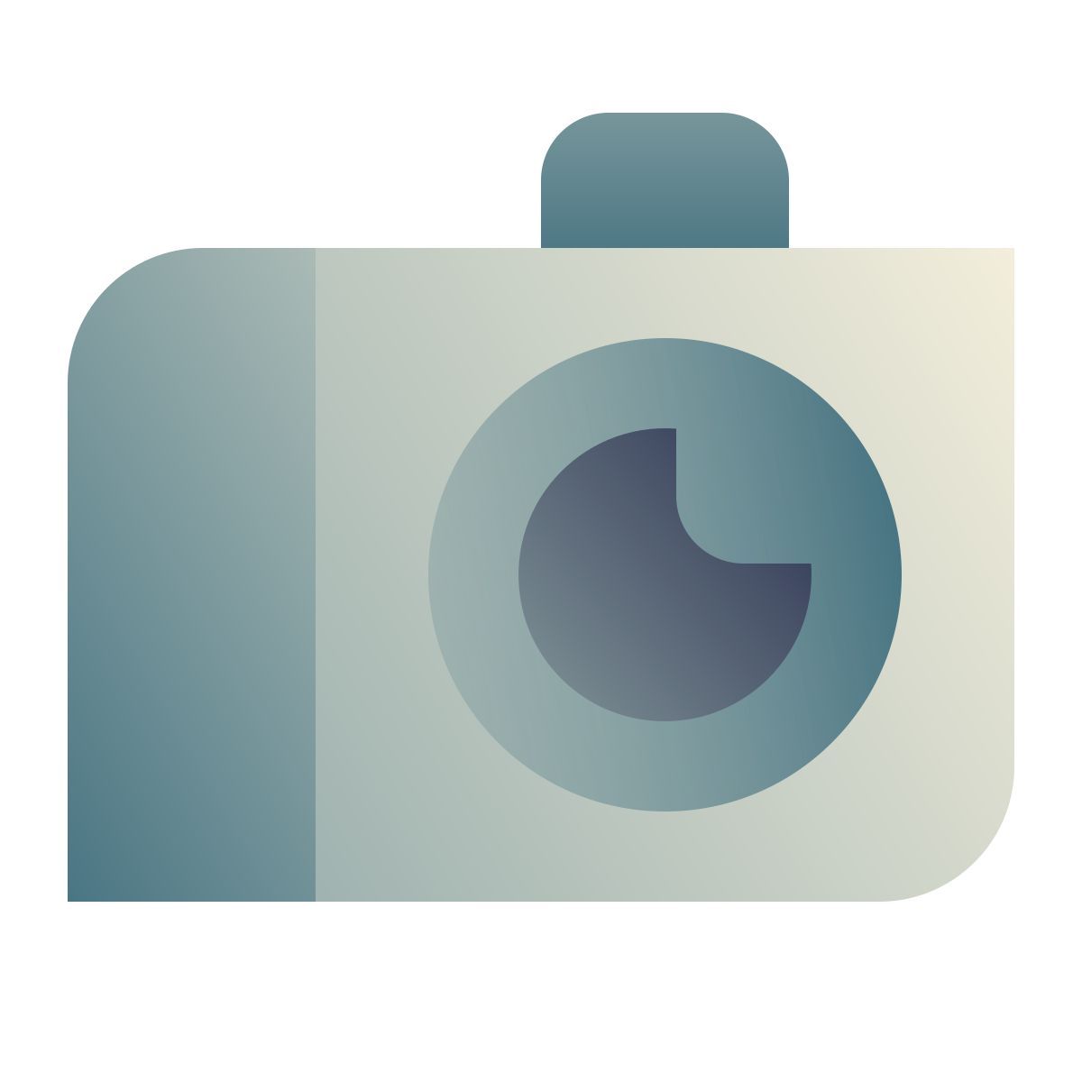 deco color style slr camera icon