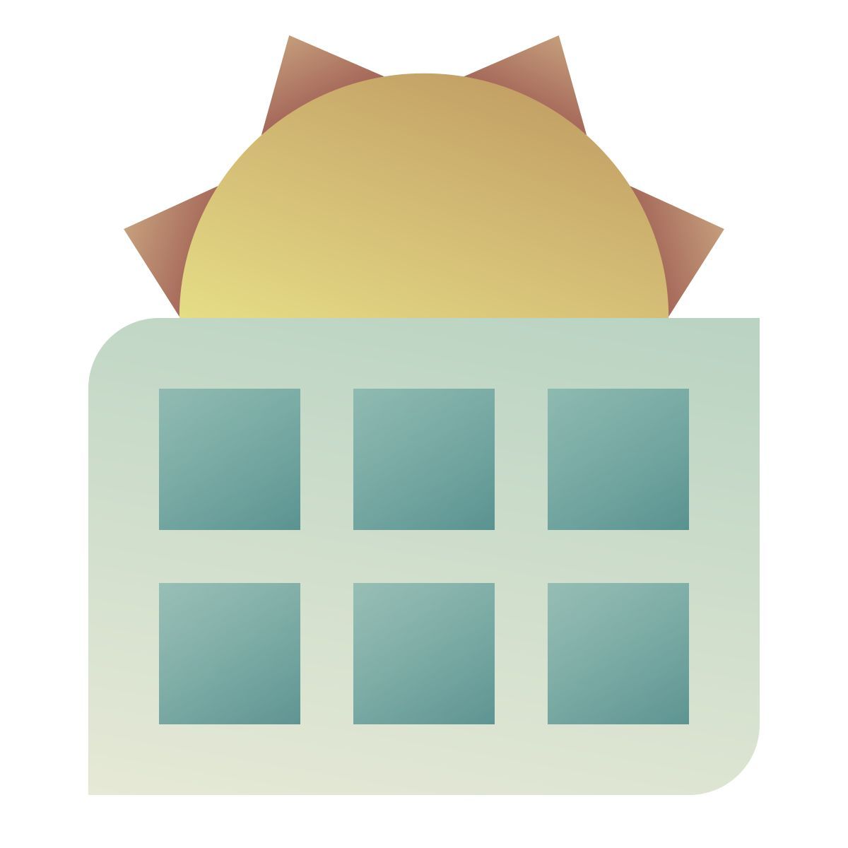 deco color style panel solar icon