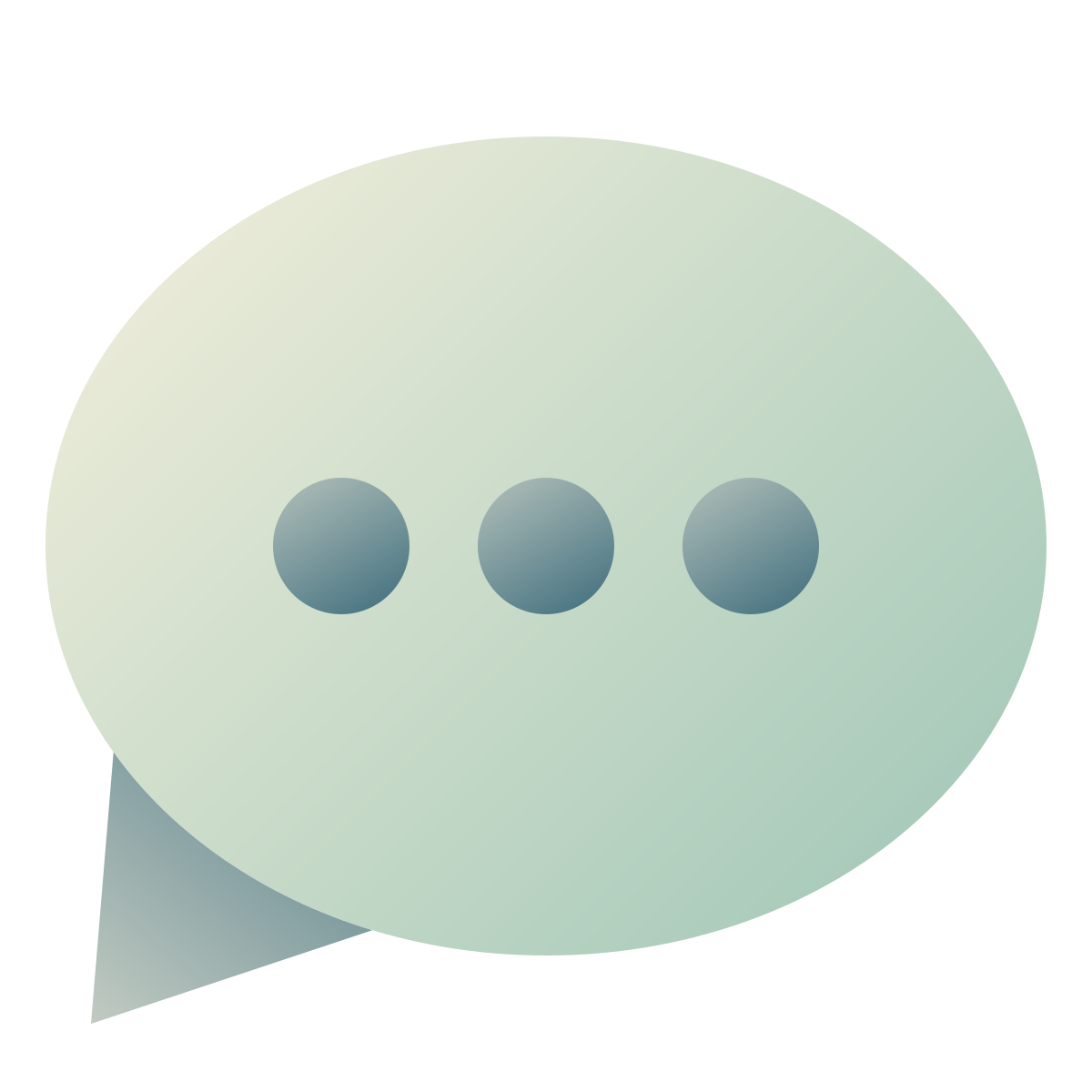 deco color style speech bubble with dots icon