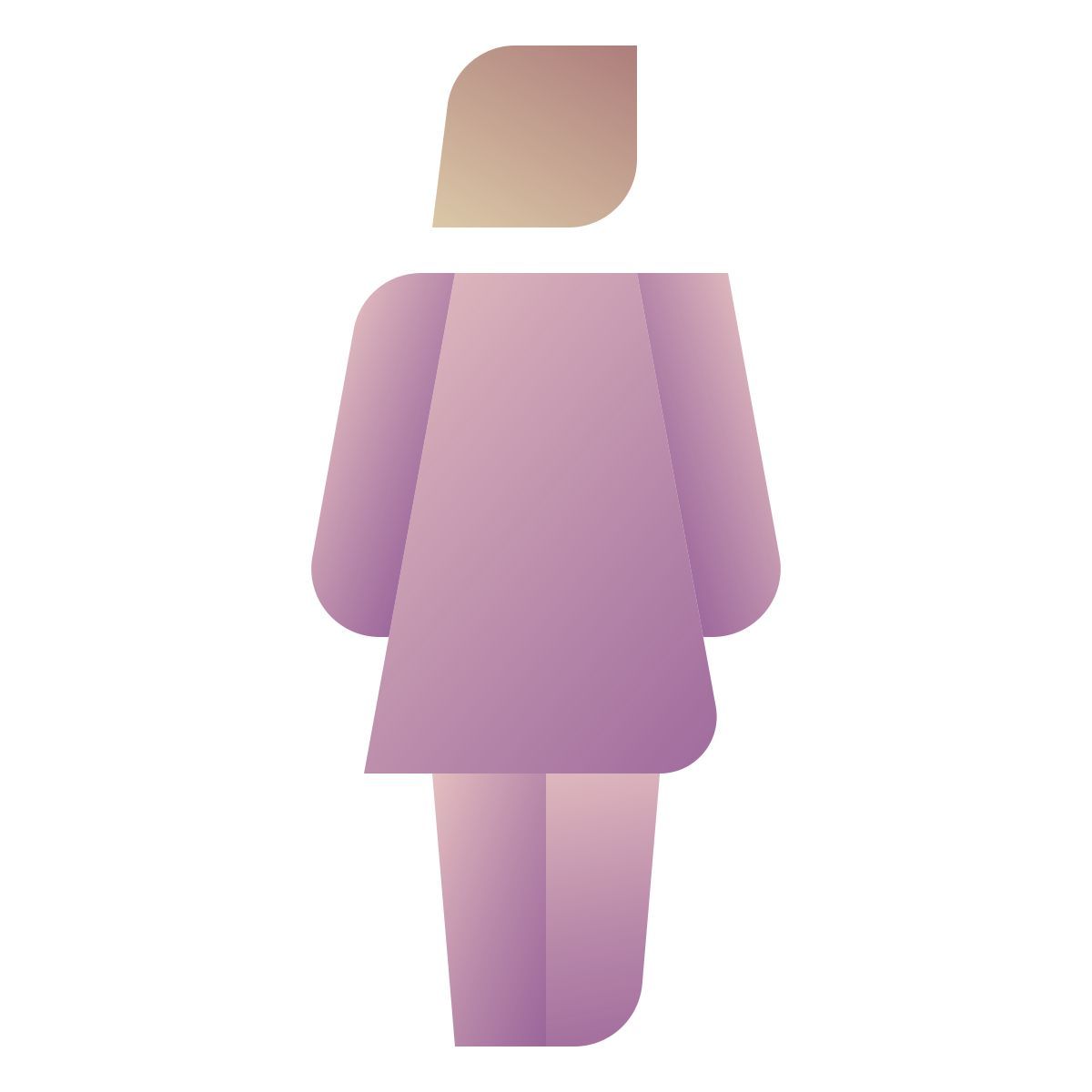 deco color style donna in piedi icon