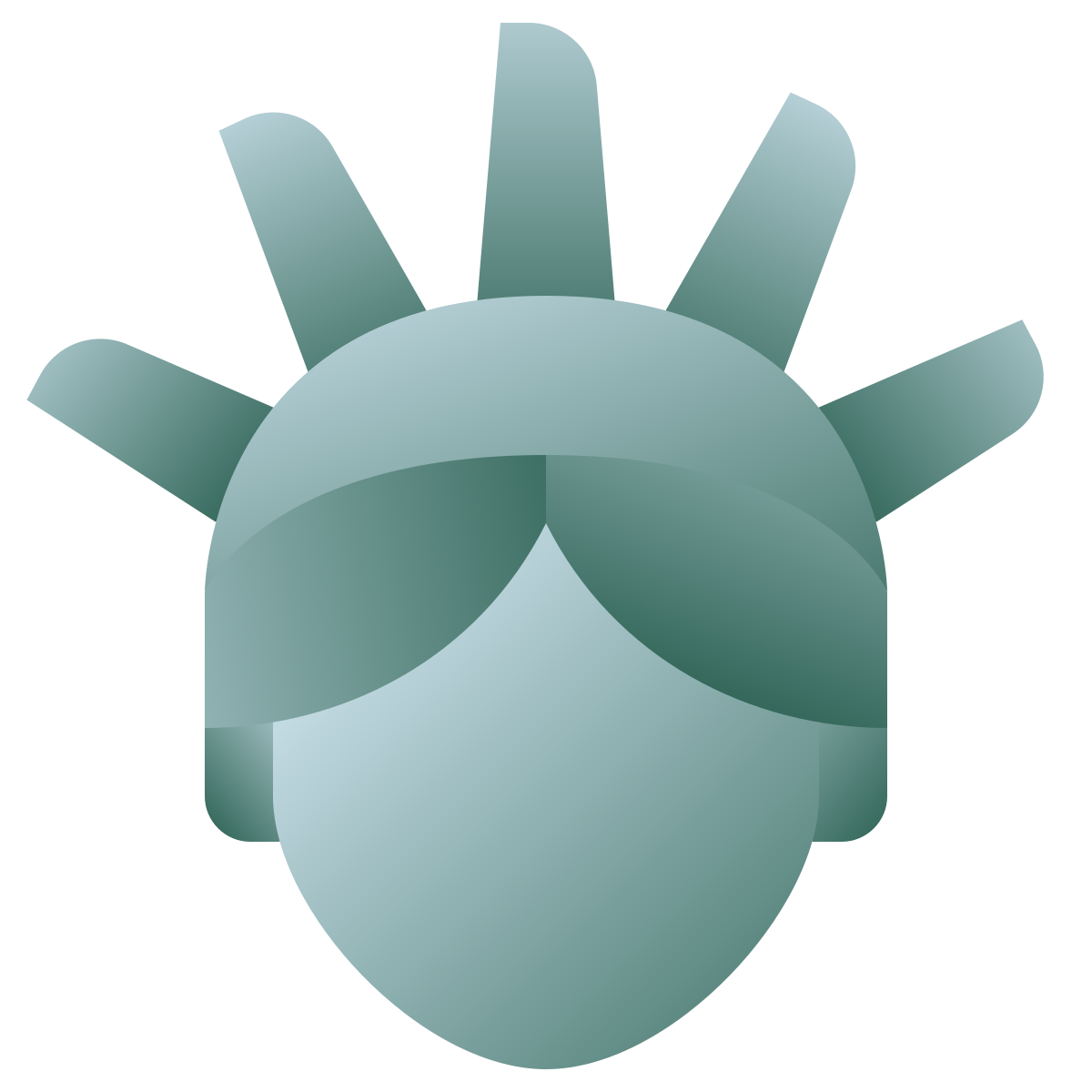 deco color style statue of liberty icon
