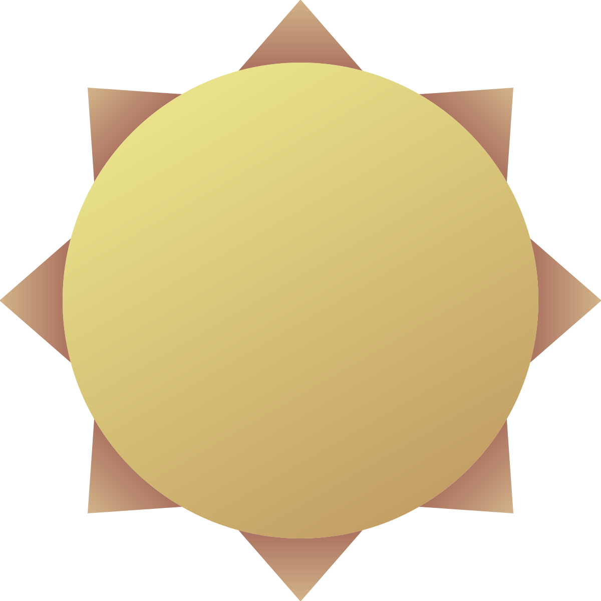 deco color style sun icon