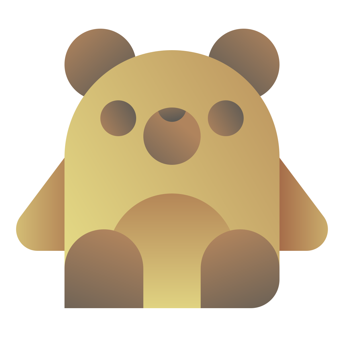 deco color style teddy bear icon