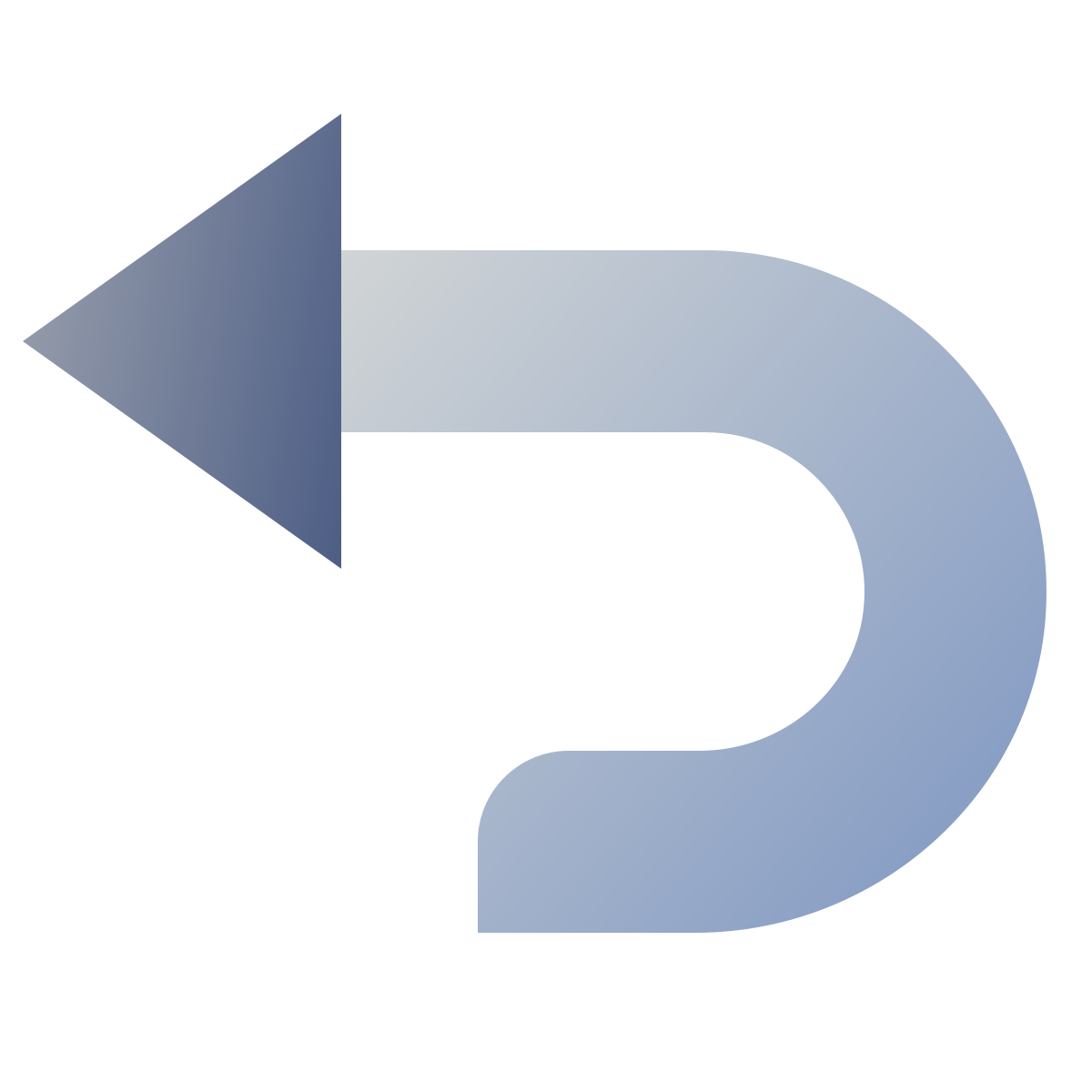 deco color style u turn to left icon