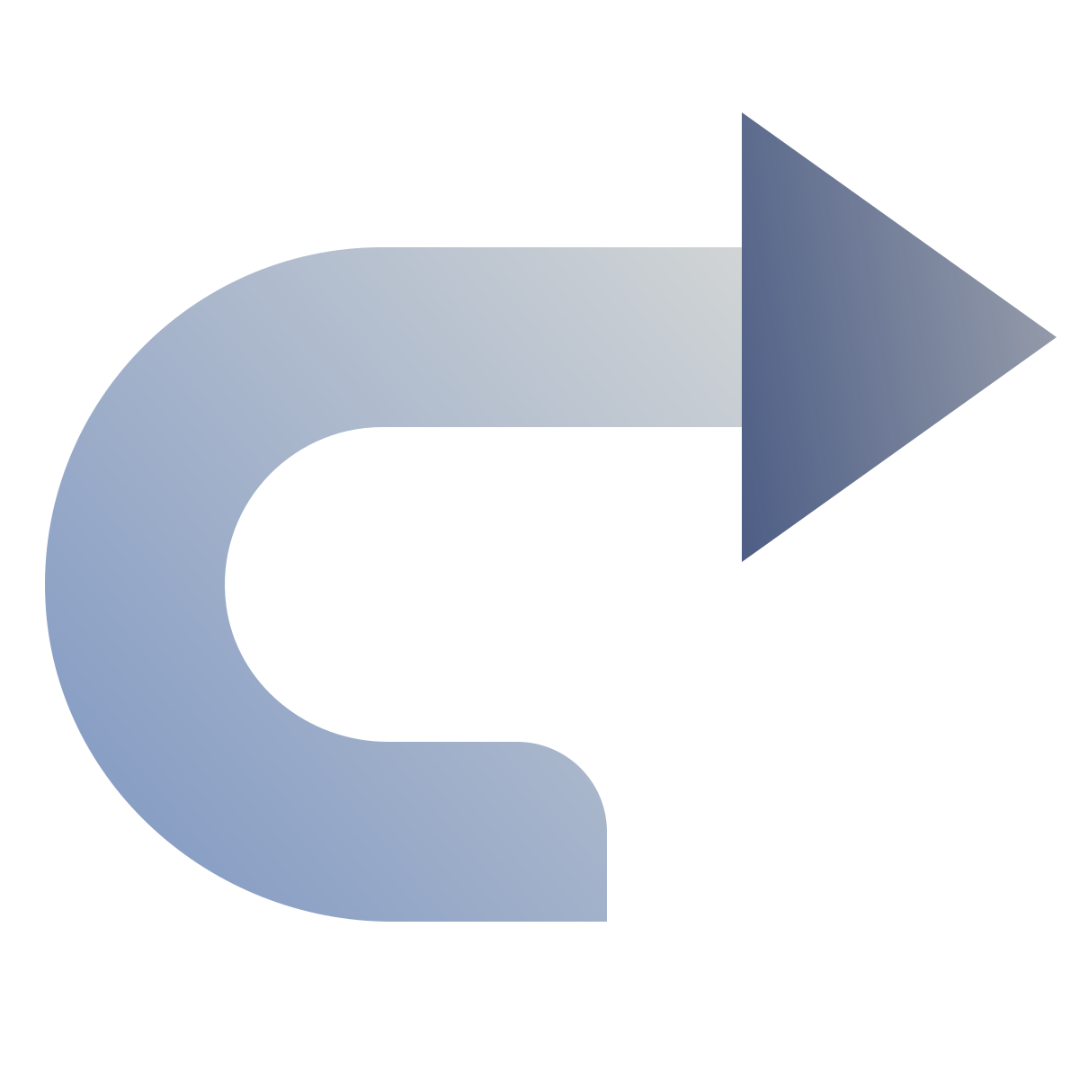 deco color style u turn to right icon