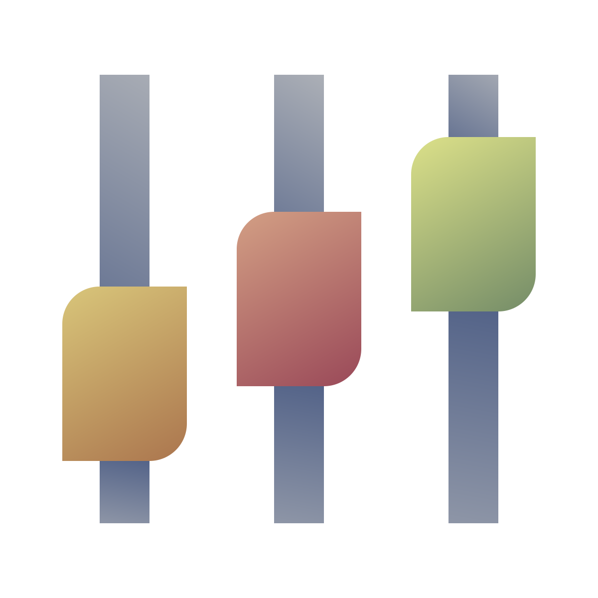 deco color style vertical timeline icon