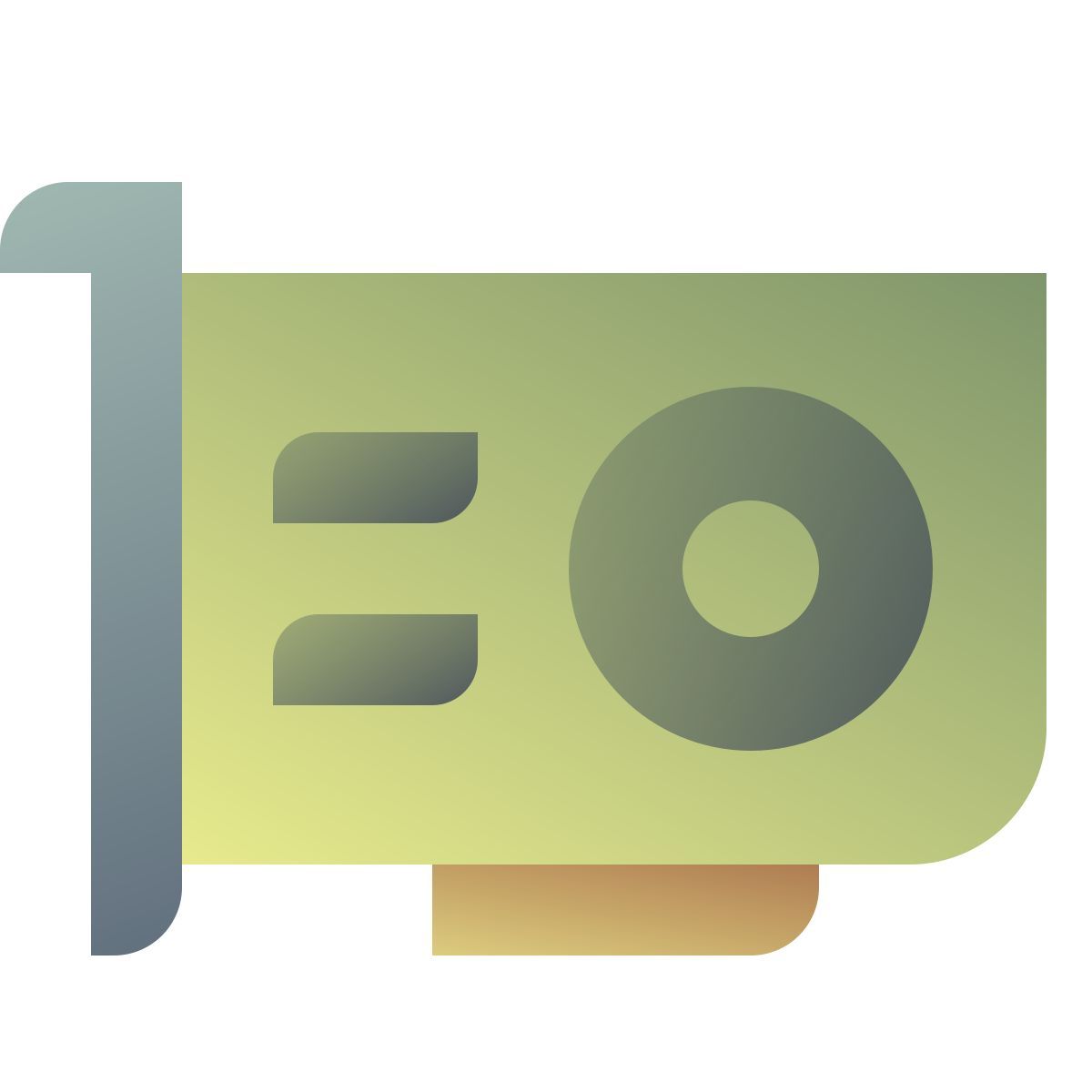 deco color style video card icon