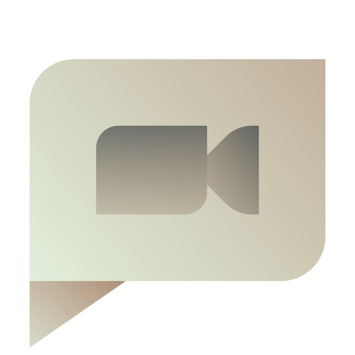 deco color style video message icon