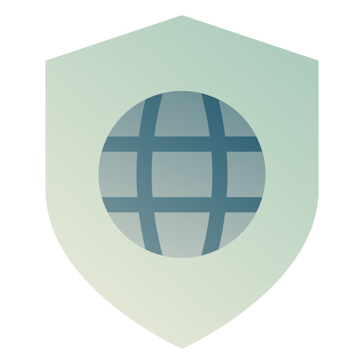 deco color style web shield icon