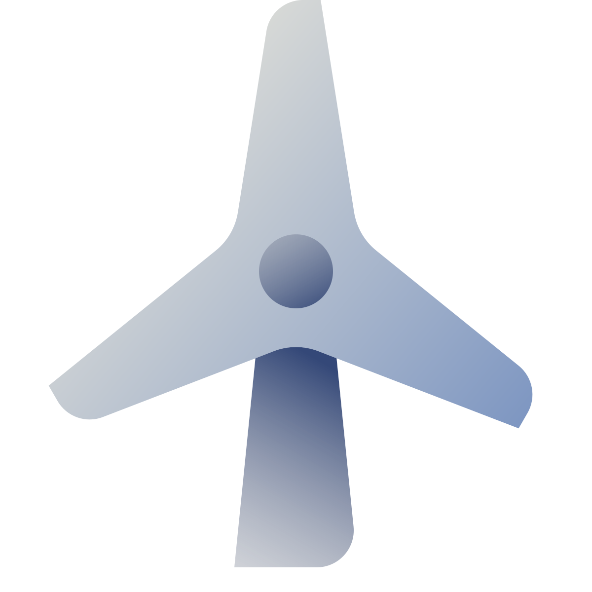 deco color style wind turbine icon