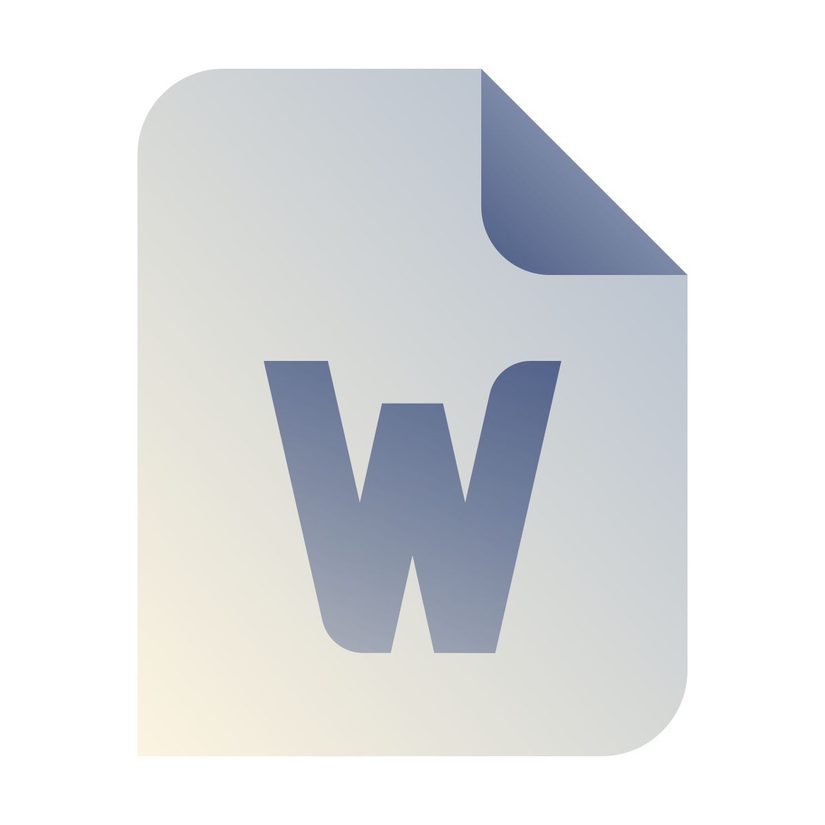 deco color style word file icon
