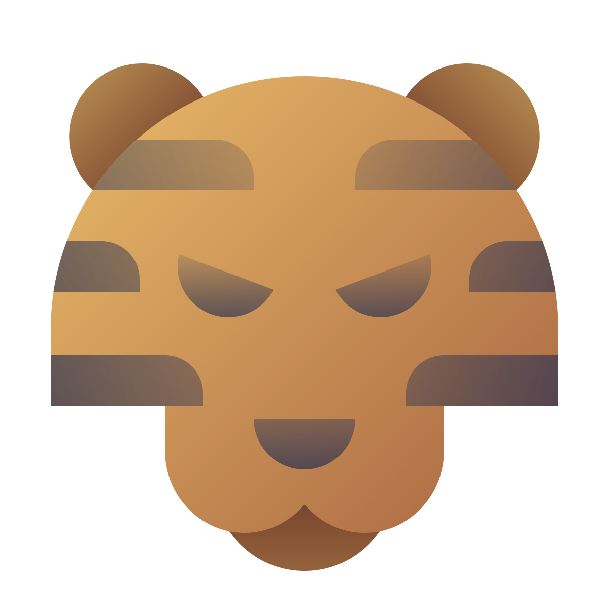 deco color style year of tiger icon