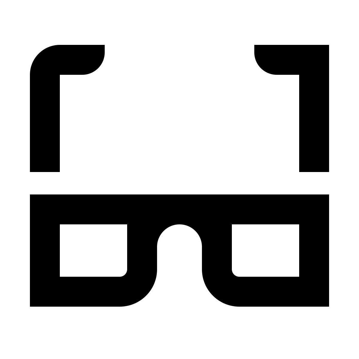 deco glyph style gafas 3d icon