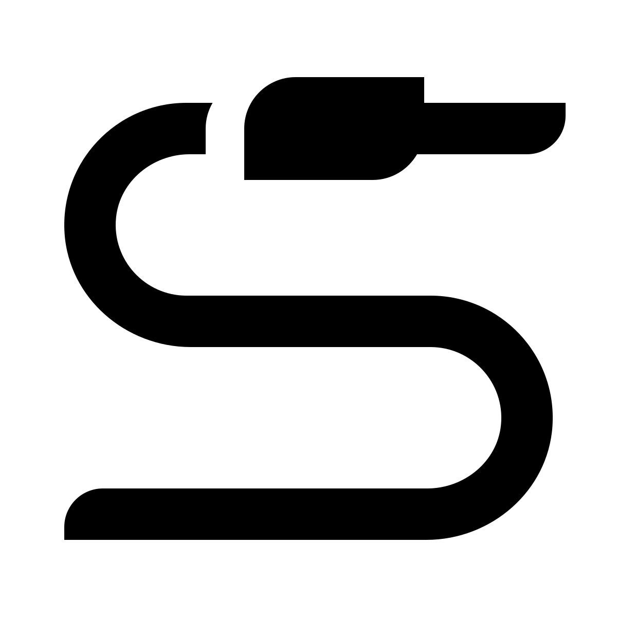 deco glyph style 音频电缆 icon