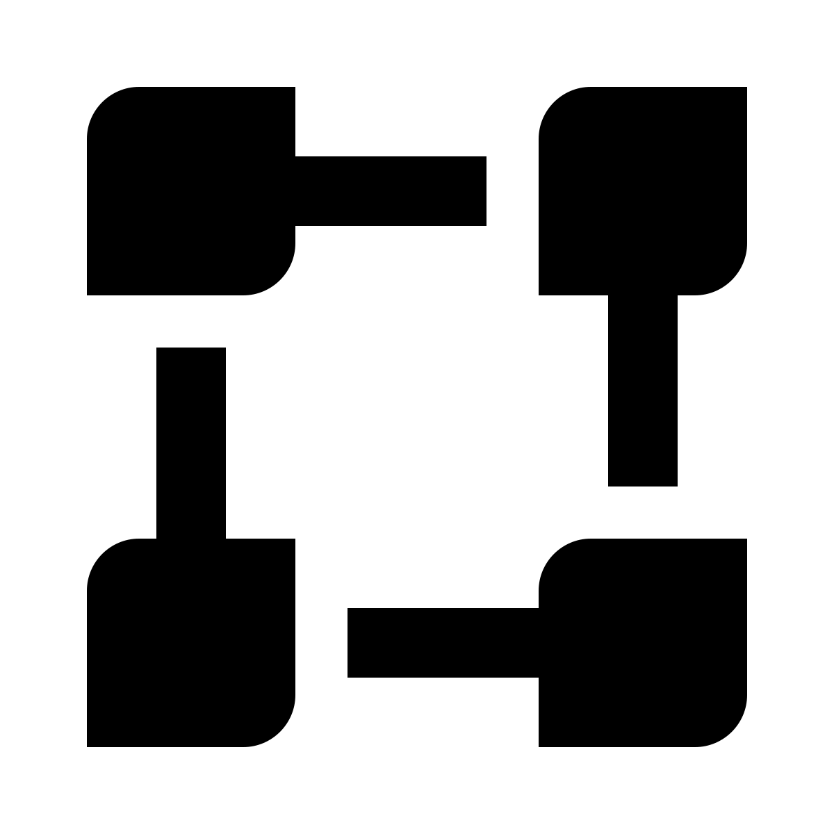 deco glyph style blockchain technology icon