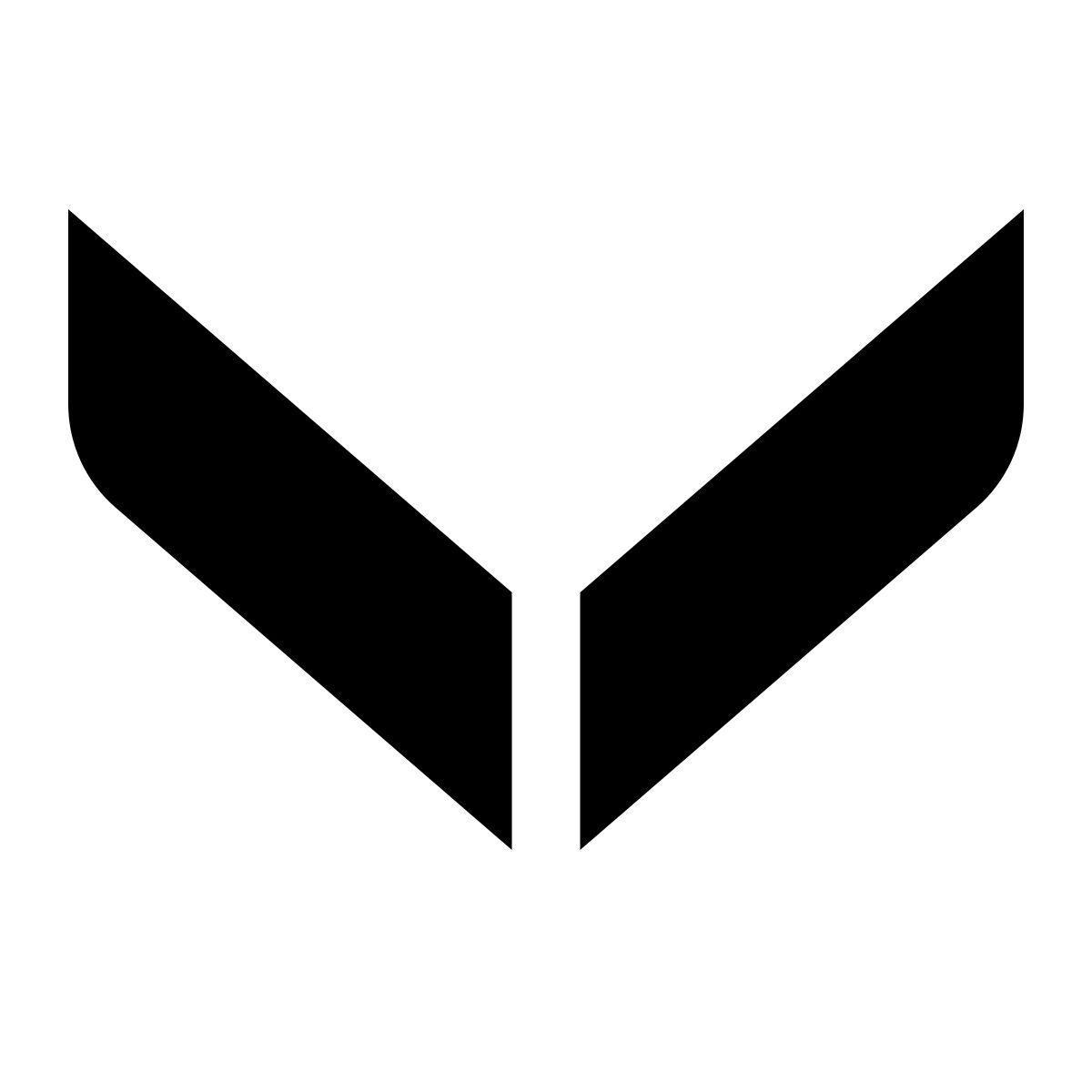 deco glyph style chevron bas icon