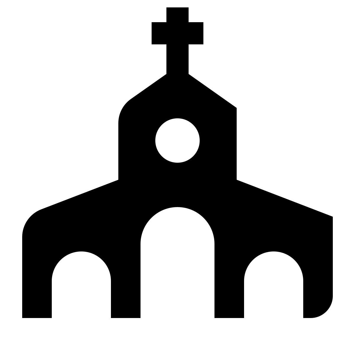 deco glyph style church icon