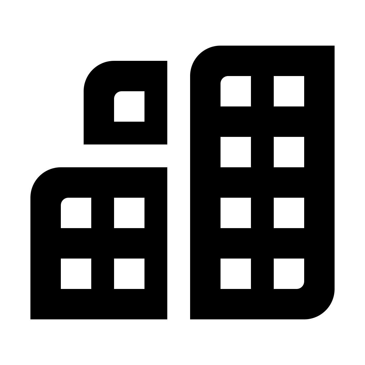 deco glyph style 도시 건물 icon