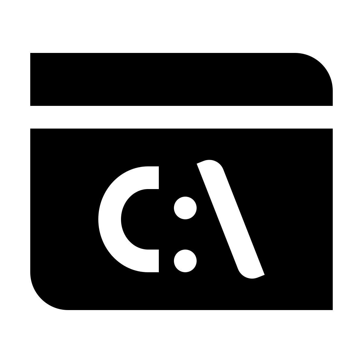 deco glyph style befehlszeile icon