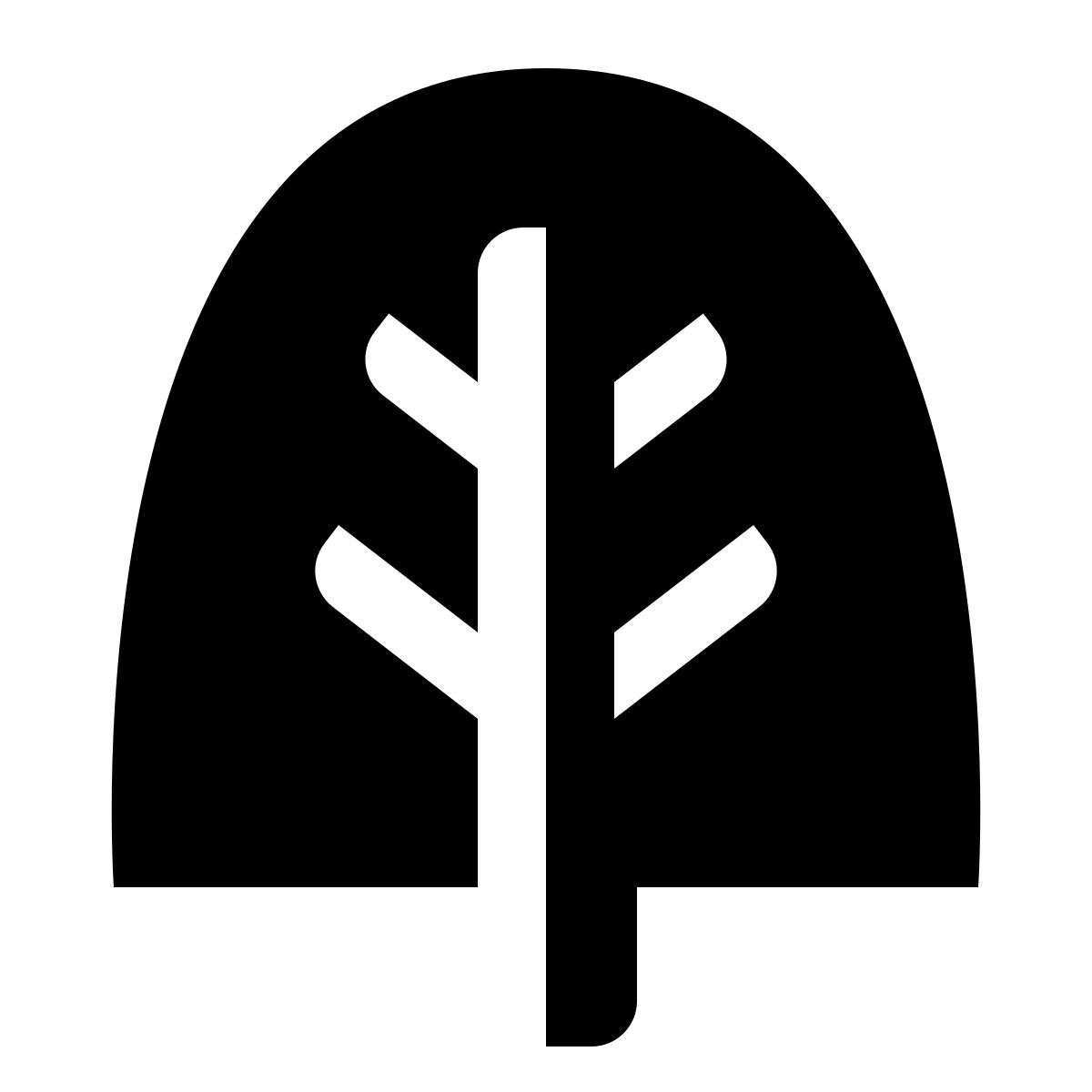 deco glyph style 낙 엽 나무 icon