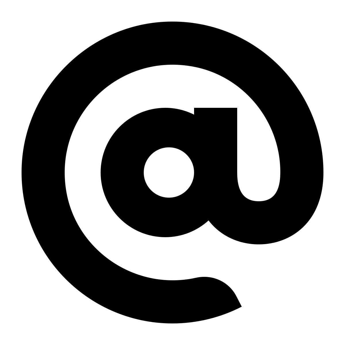 deco glyph style e mail icon