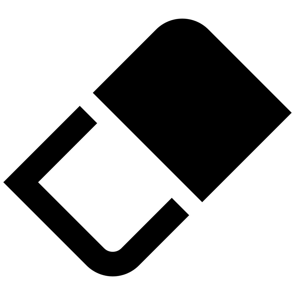 deco glyph style eraser icon