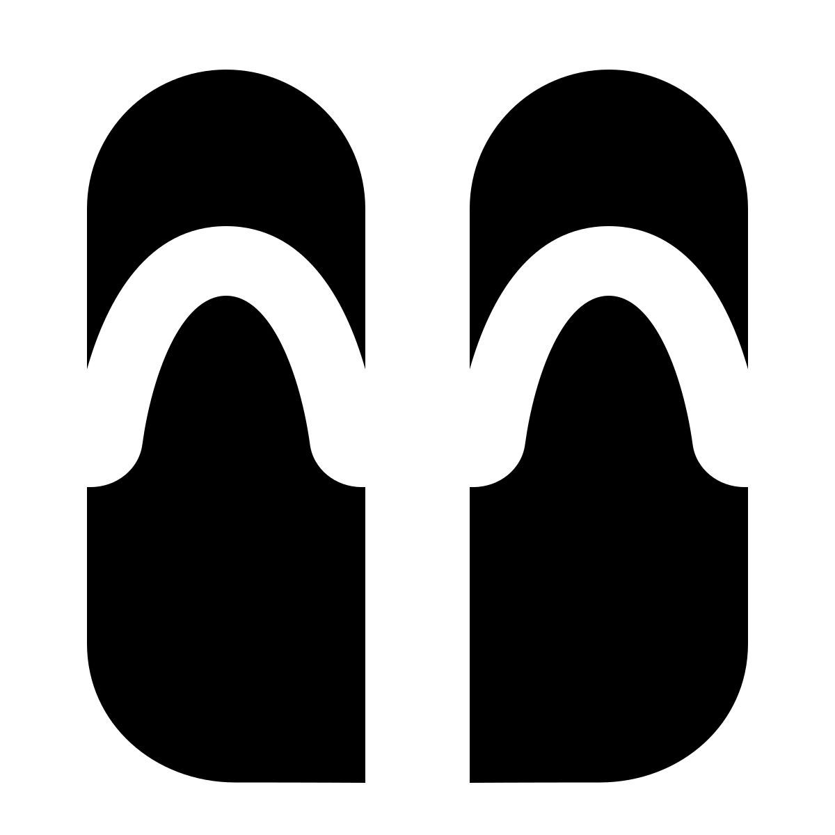 deco glyph style sandalias icon