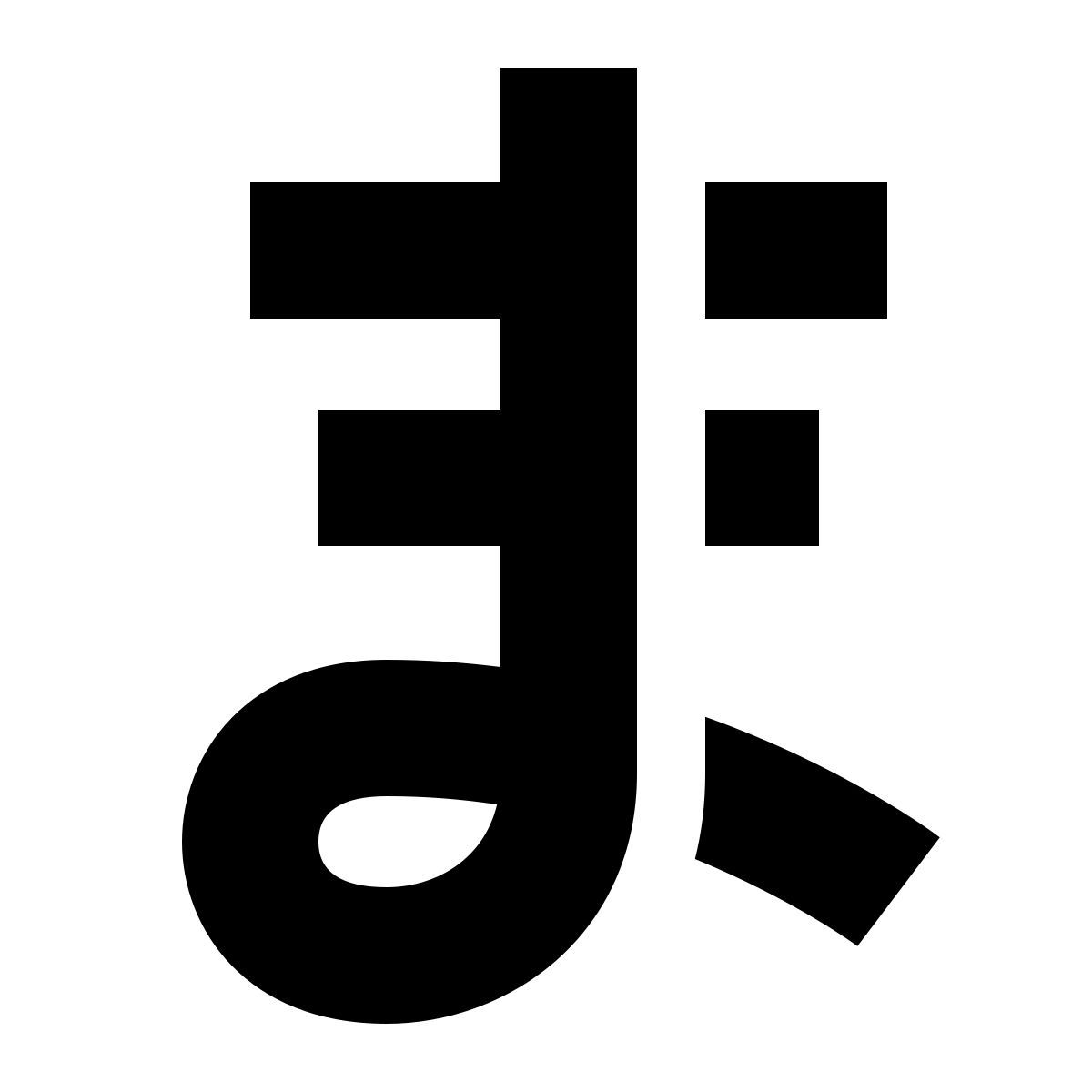 deco glyph style hiragana ma icon