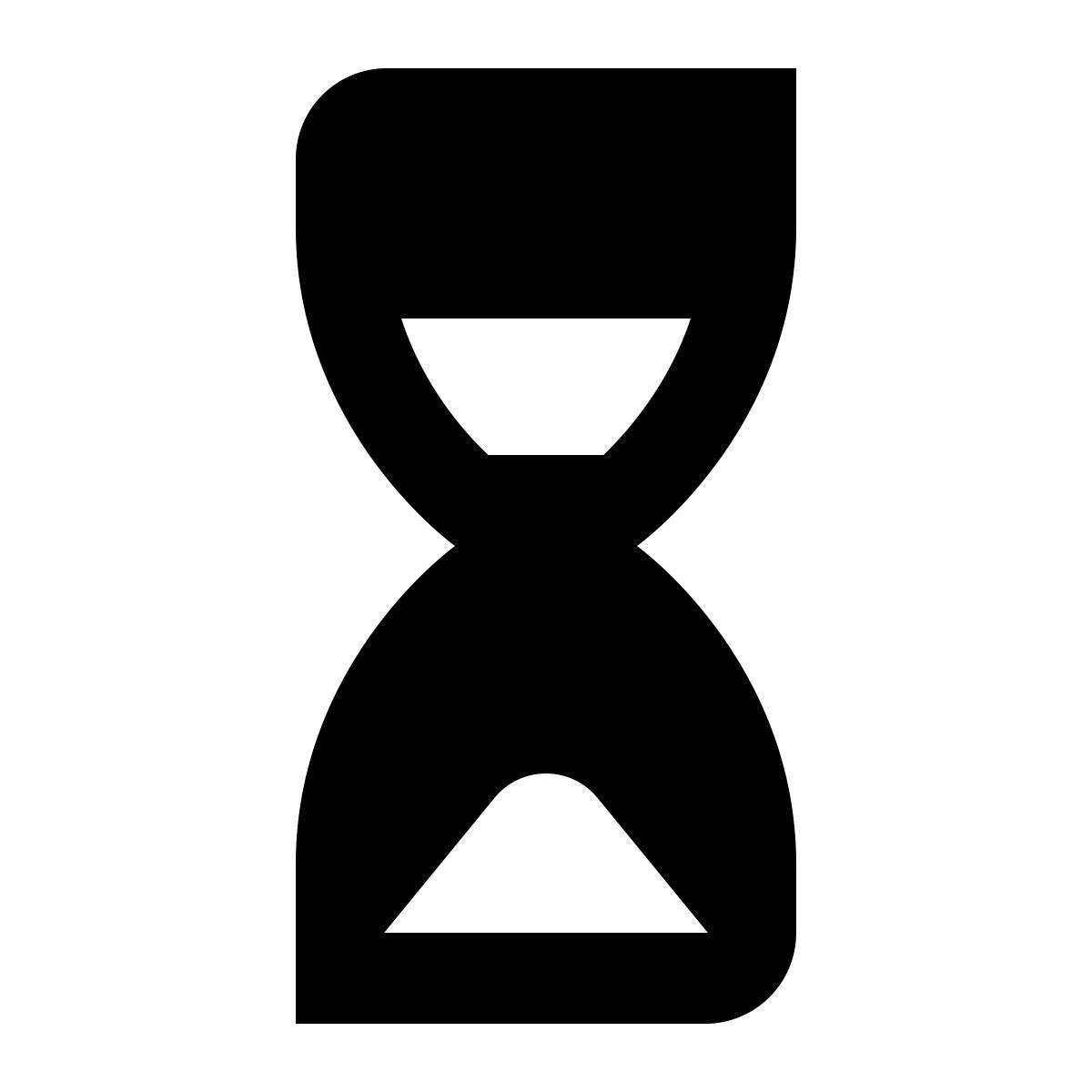 deco glyph style hourglass icon