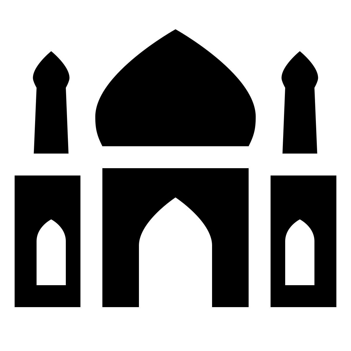 deco glyph style mosque icon