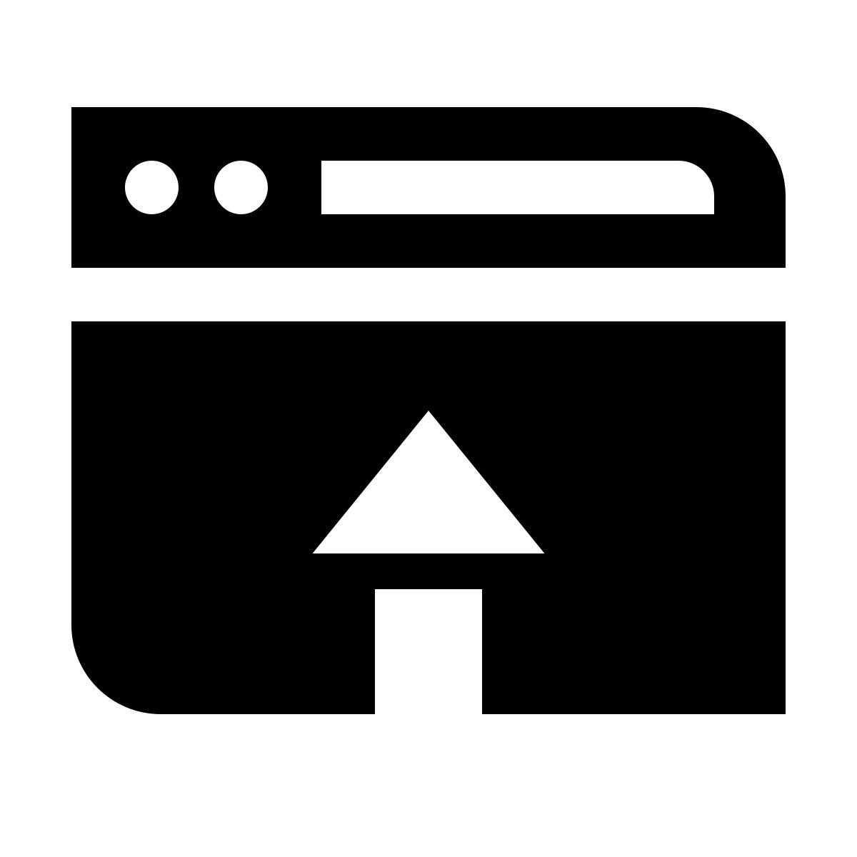 deco glyph style ouvrir dans le navigateur icon