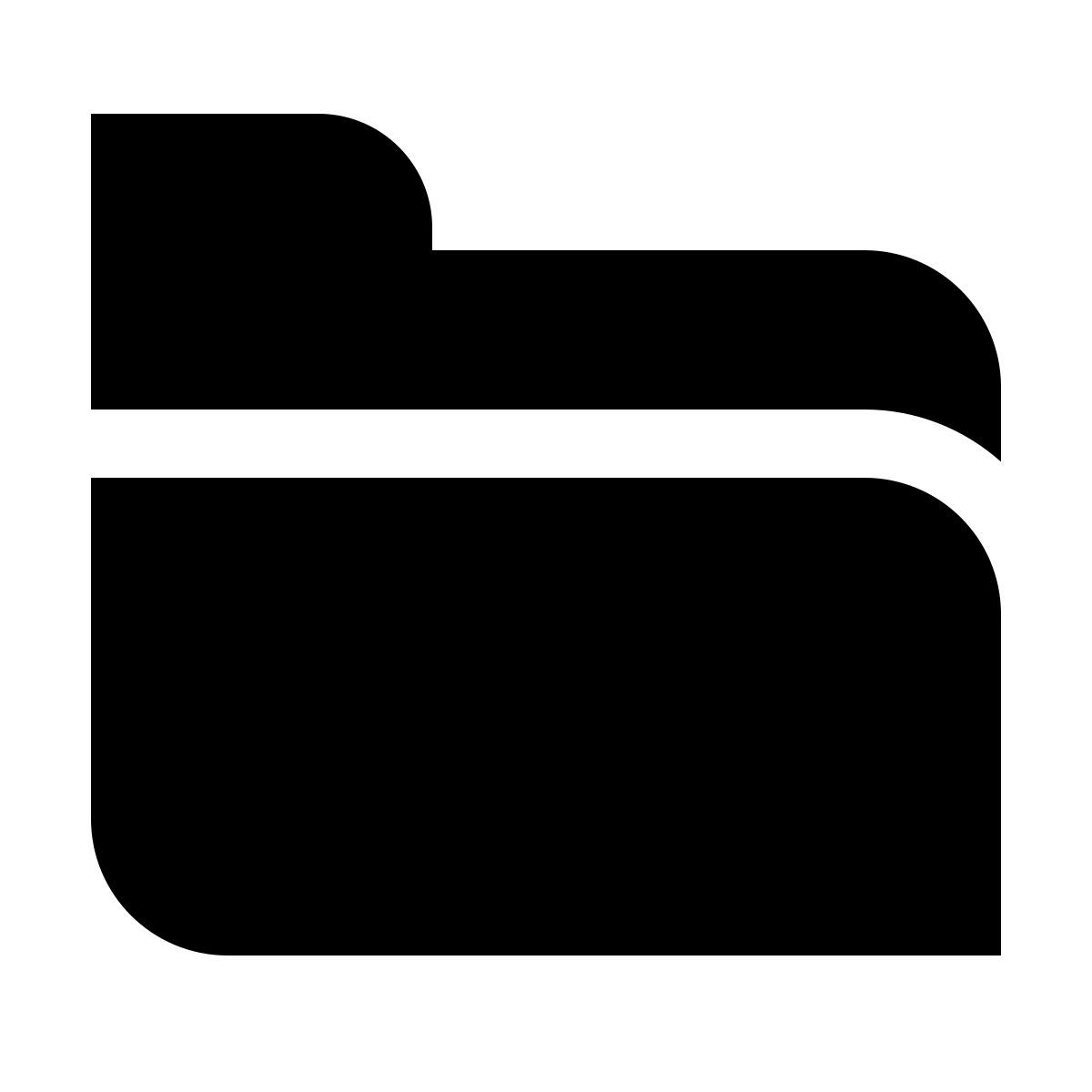 deco glyph style opened folder icon