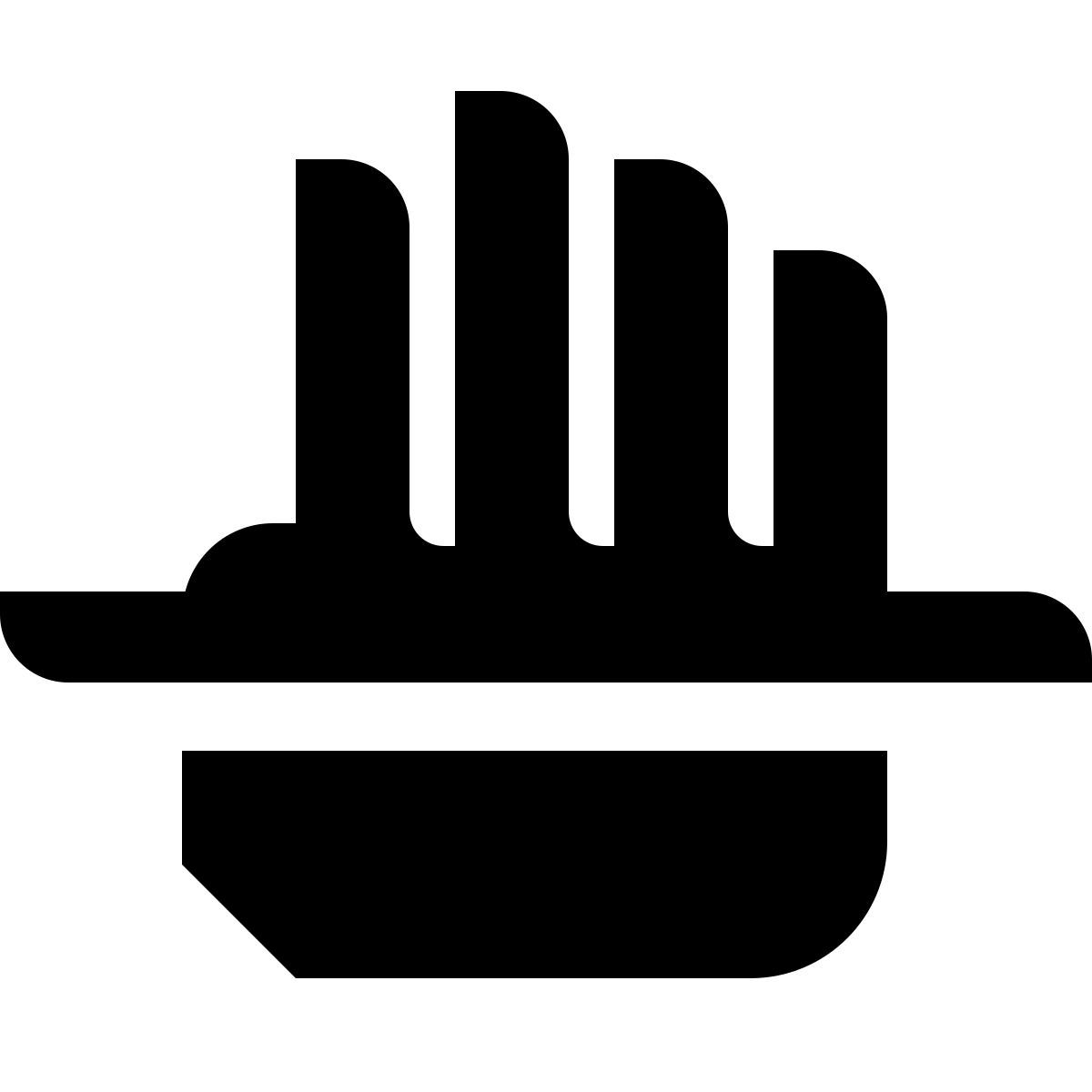 deco glyph style palm scan icon