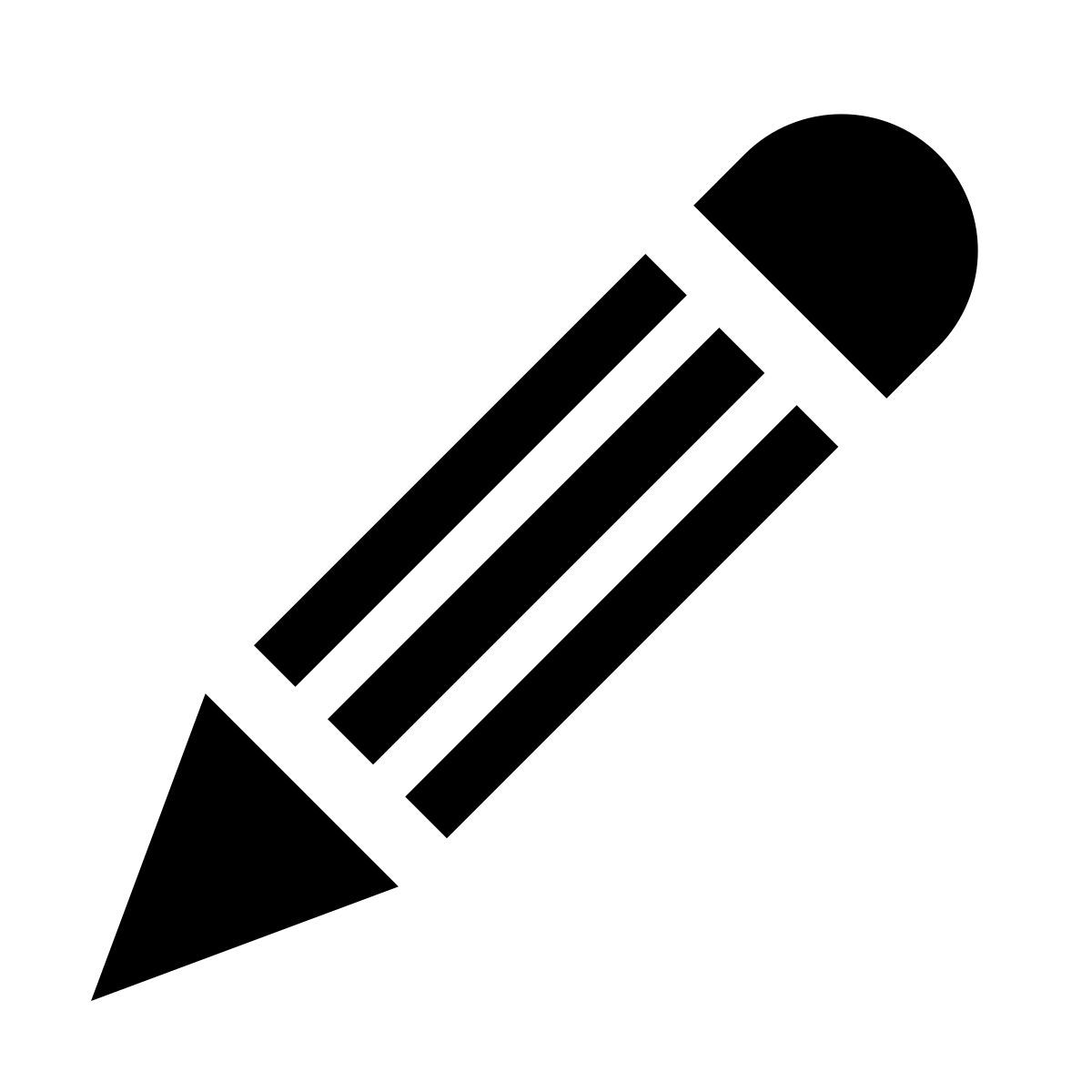 deco glyph style pencil icon