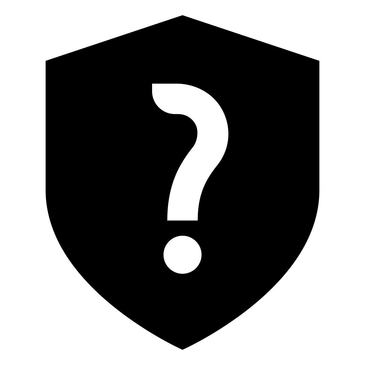 deco glyph style 질문 방패 icon