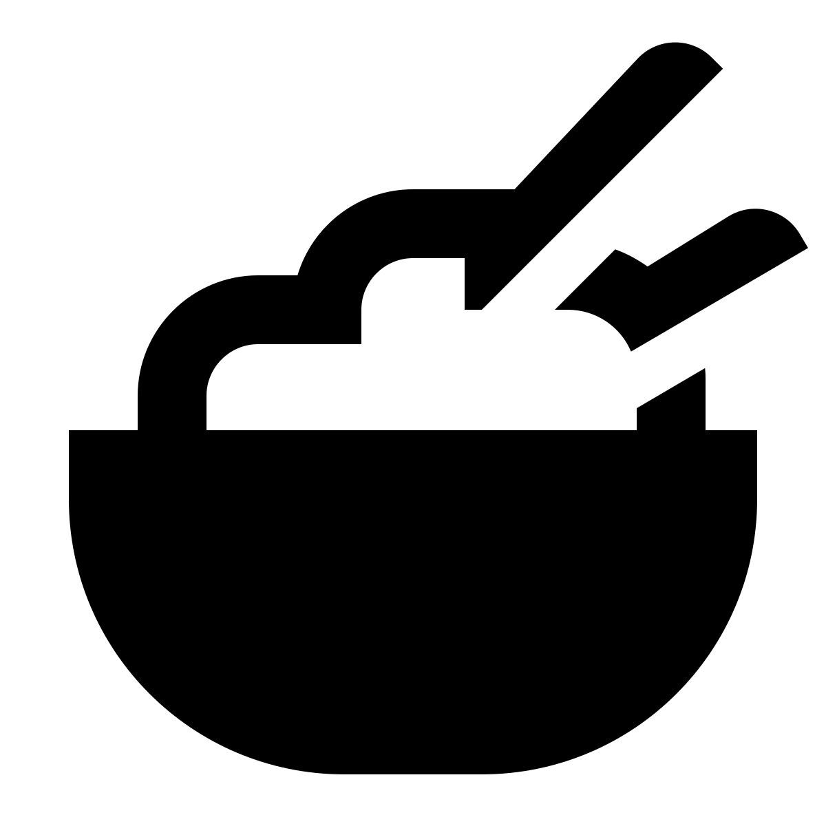 deco glyph style reisschüssel icon