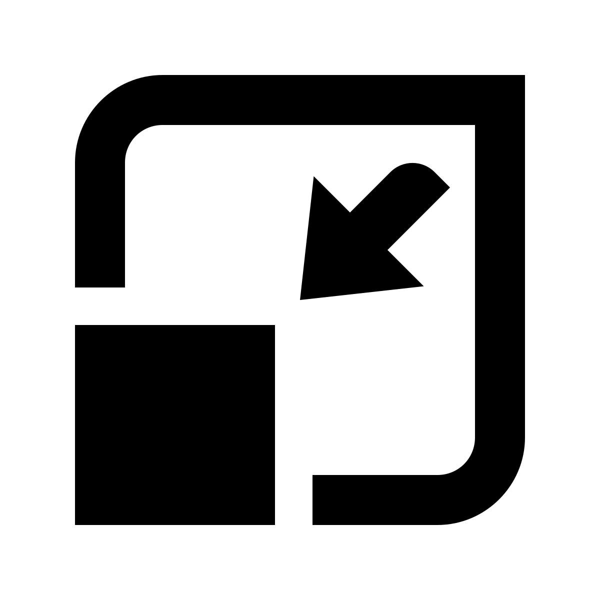 deco glyph style schrumpfen icon