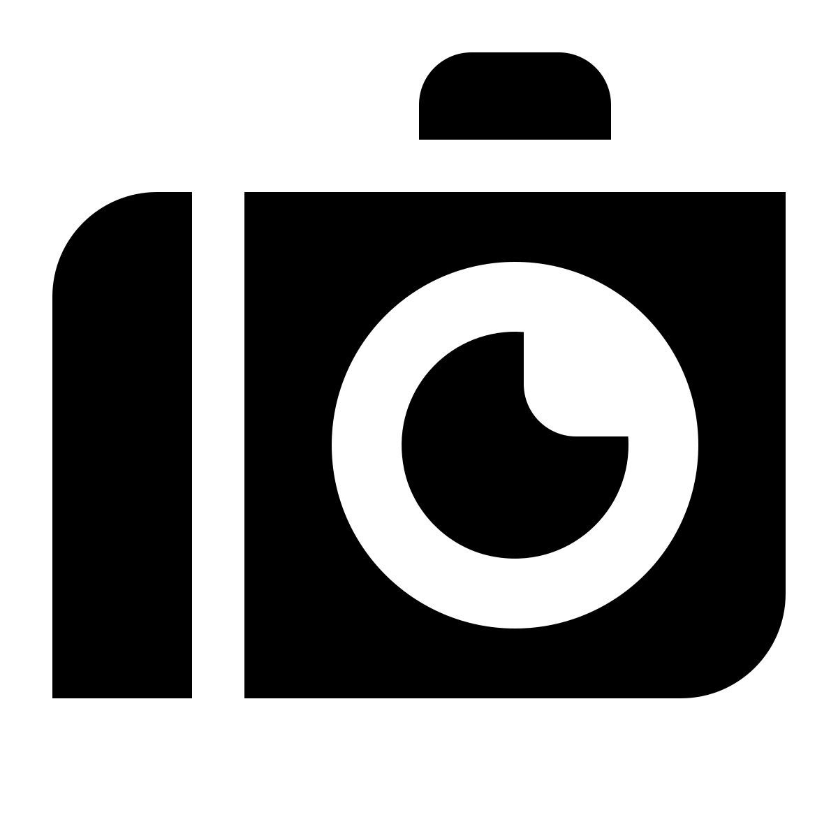 deco glyph style cámara slr icon