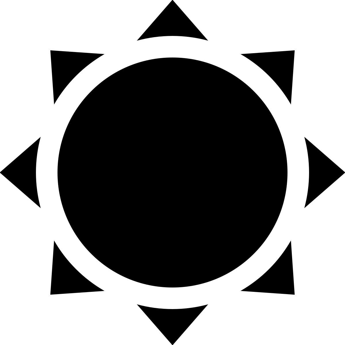 deco glyph style 太阳 icon