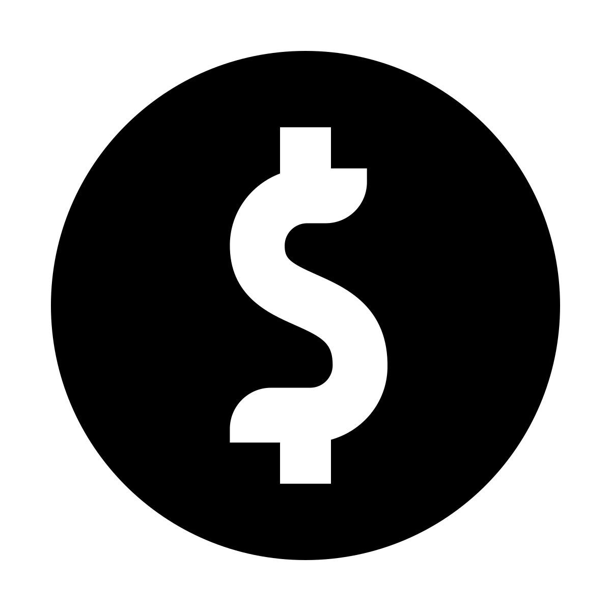deco glyph style dólar estadounidense icon
