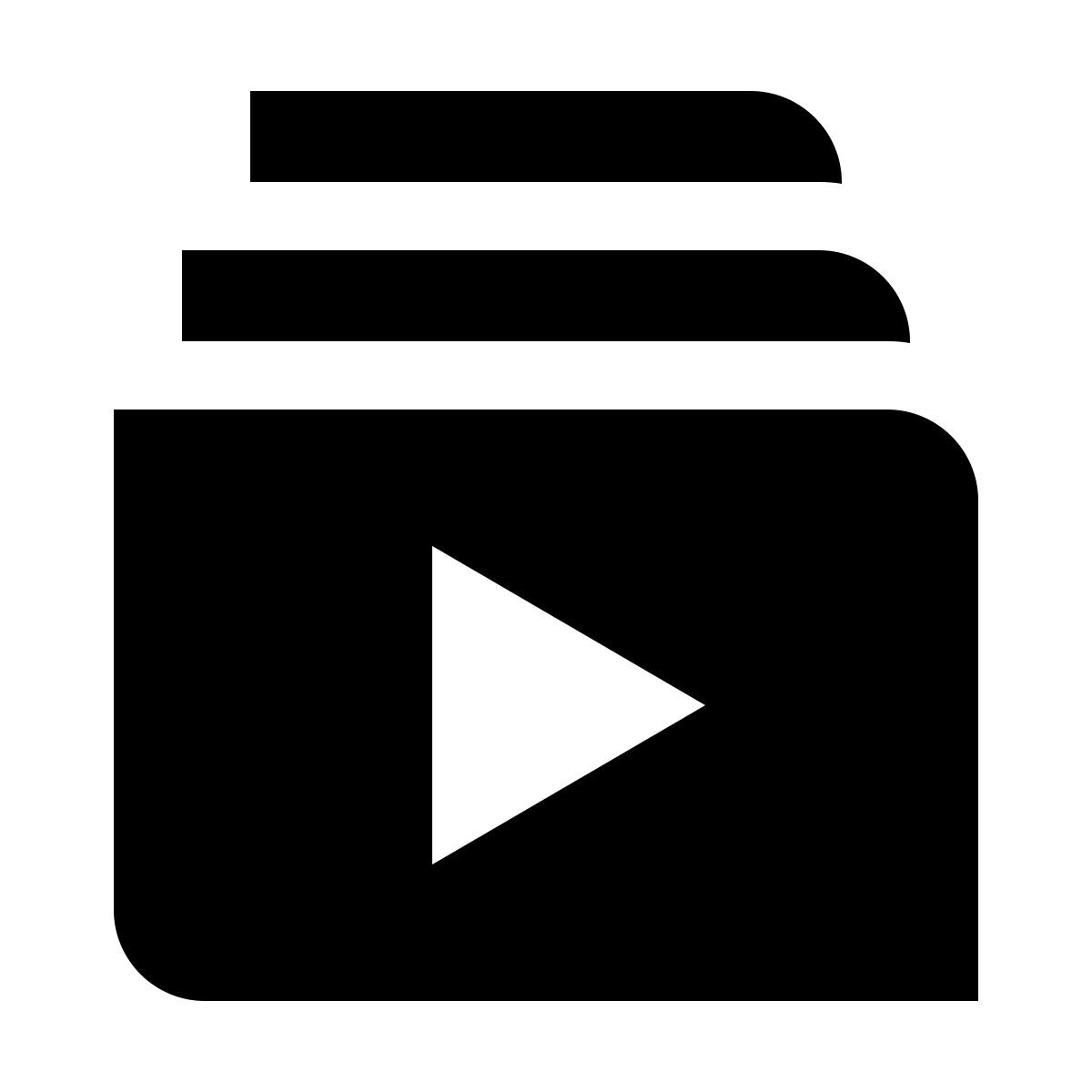 deco glyph style liste de lecture vidéo icon