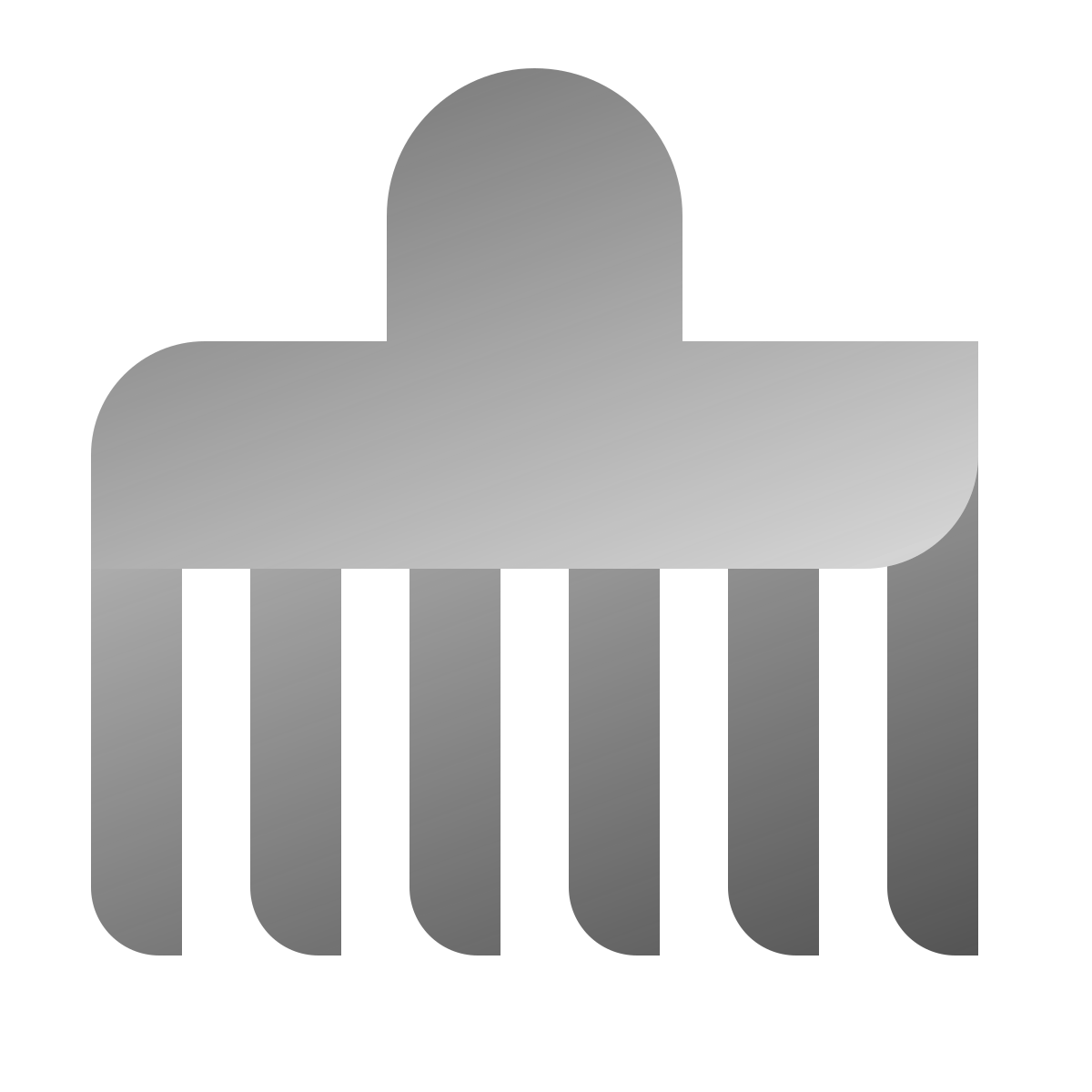 deco duotone style afro pick icon