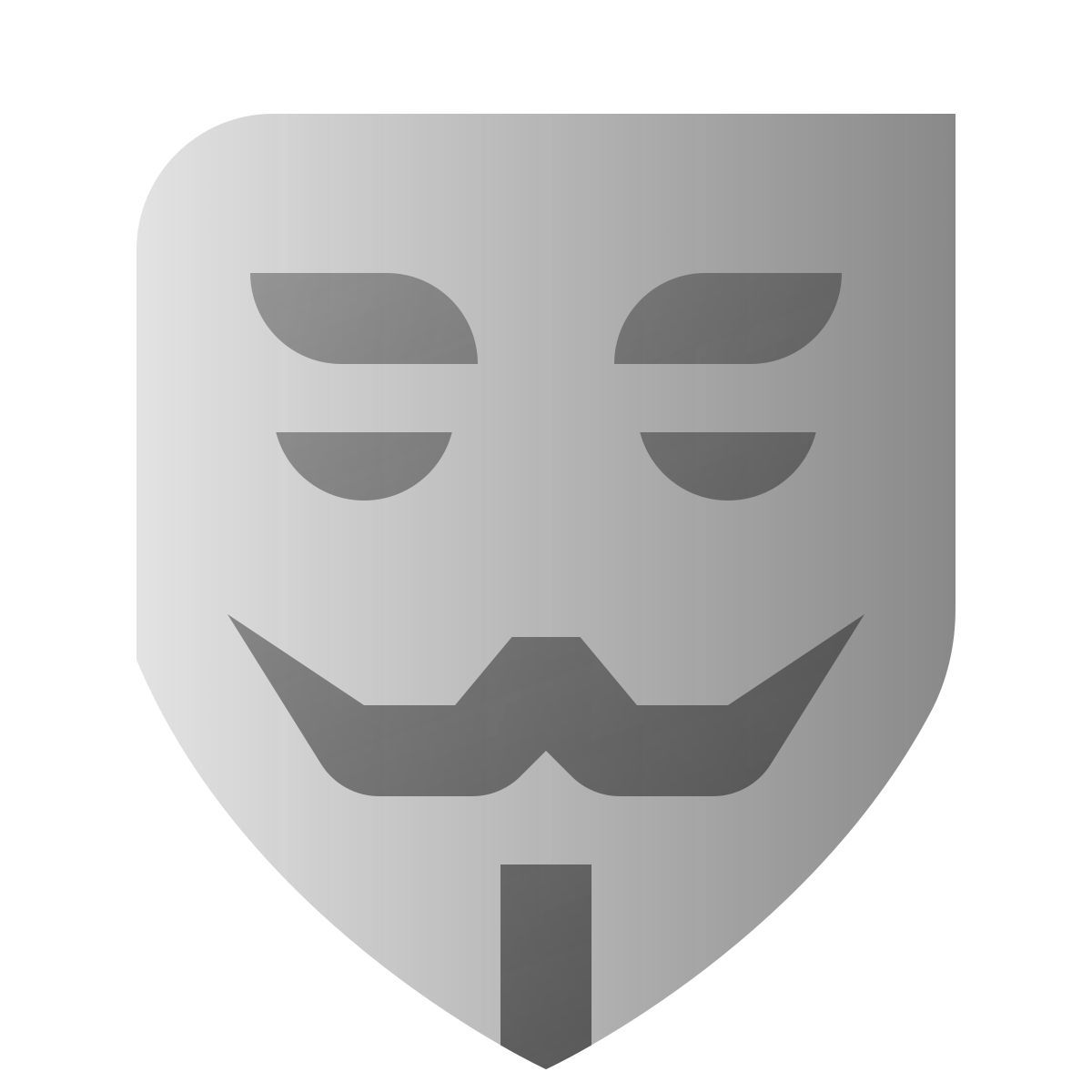 deco duotone style maschera anonimo icon