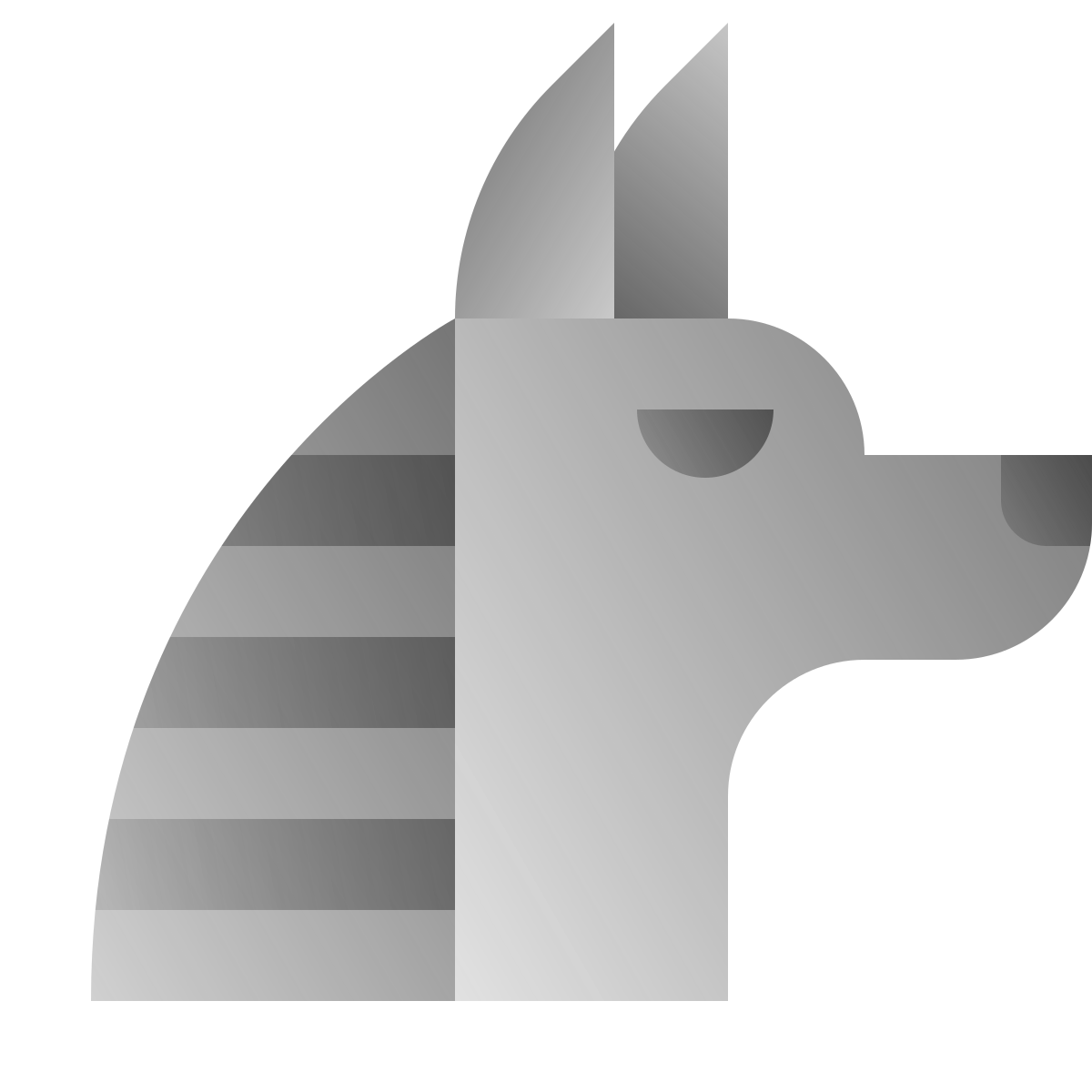 deco duotone style anubis icon