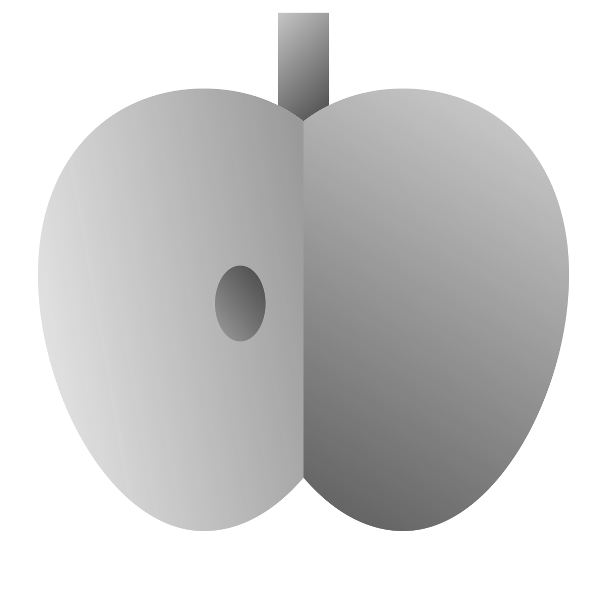 deco duotone style apple icon