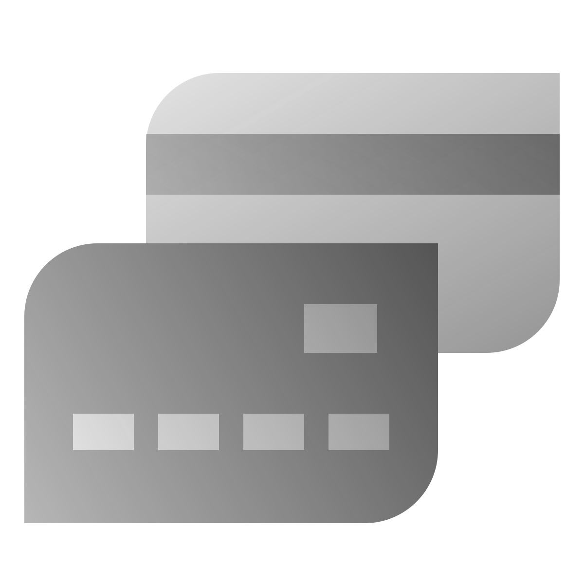 deco duotone style bank cards icon