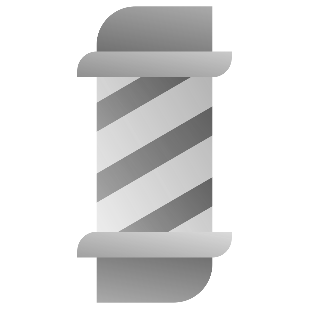 deco duotone style barber pole icon