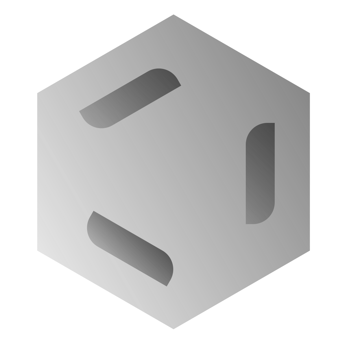 deco duotone style benzene ring icon
