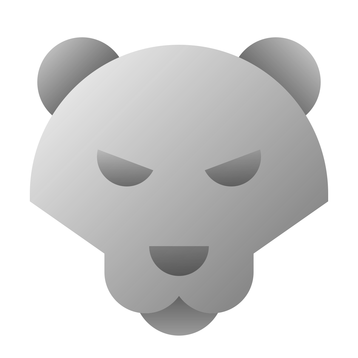 deco duotone style black jaguar icon